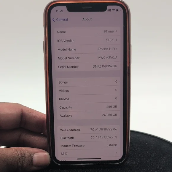 Apple| iPhone 11 Pro 256gb Space Gray- Sleek Design Edge-to-Edge Display - Picture 3 of 7